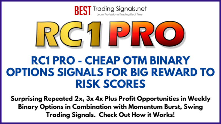 Secrets of Repeated Extraordinary Percentage Gains Using Binary Options with RC1 PRO Signals